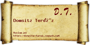Domsitz Teréz névjegykártya